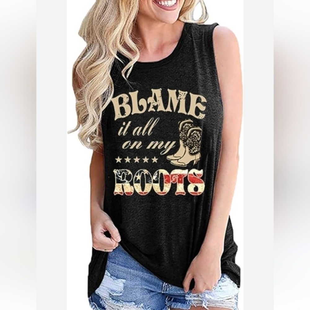 Blame it on my roots Razorback graphic tank